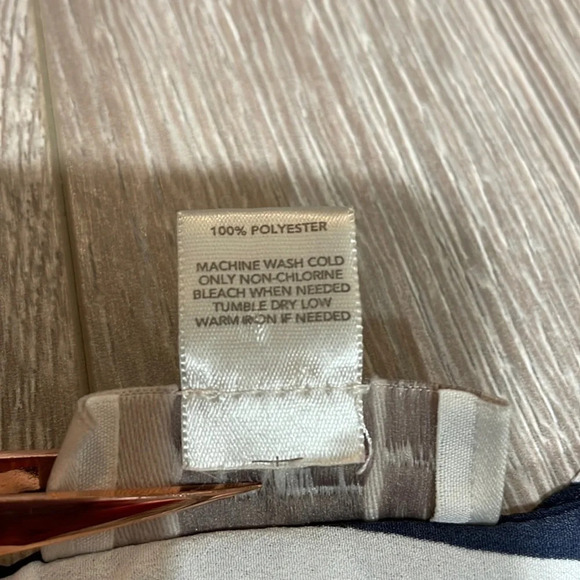 Loft Petites Navy and White Polka Dot Stripe Tank LP - Picture 14 of 14